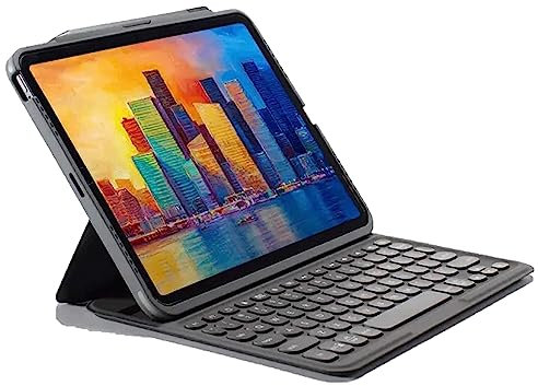 ZAGG Pro Keys Detachable Case and Wireless Keyboard for Apple iPad Pro 12.9, Multi-Device Bluetooth Pairing, Backlit Laptop-Style Keys, Apple Pencil Holder, 6.6ft Drop Protection (Charcoal)