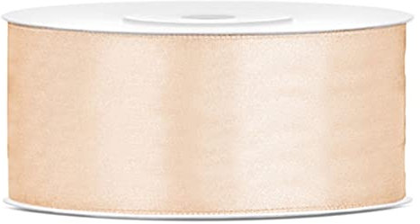 25 Meter Satinband Creme Breite 38mm Schleifenband Satin Dekoband Geschenkband Geschenkverpackung Hochzeitsdeko Band Creme