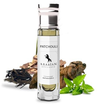 Arabian Opulence FR240 PATCHOULI Roll-On Parfümöl | Konzentriertes Duftkörperöl | Lang anhaltendes, ölbasiertes Parfüm für Männer und Frauen | Reisegröße Alkoholfreie Parfümölflasche (6ml)