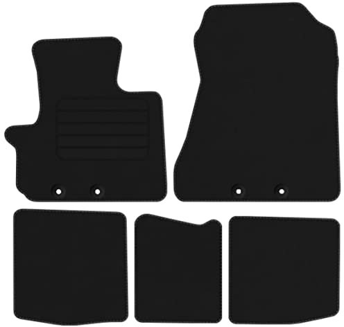 Velourmattenset für Toyota IQ Bj. 2008-2015 Basic runde Befestigungen Veloursfussmatten Automatten Mit Absatzschoner Passform Neu
