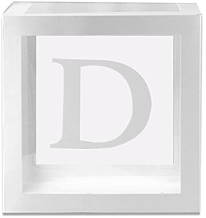 Valink Dekoboxen für Babypartys, 1 Stück, transparente, quadratische Kartonbox, Ballonbox für Mädchen und Jungen, für Mottopartys, Dekoration, Geburtstag, Babyparty