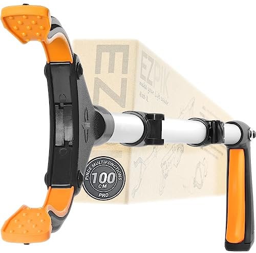 EZPIK 1 x 100 cm Greifer für Senioren mit Magnet-Greifarm, Robuste Greifzangen für Menschen mit Behinderungen, Drehbare Müllgreifer Zange, Gehilfe mit Befestigungsclip, 1er-Pack, Silber