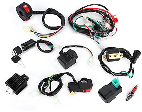 China Quad 125Ccm Ersatzteile, Cdi Kabelbaum Verkabelung Quoda 110Ccm, Elektrik Statorspule CDI Magnetrelais Zündkerze Kompletter Magnetspulengleichrichter CDI Kit Kompletter Kabelbaumsatz für 50