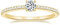 Titaniumcentral Vorsteckring Damen Eternity Ringe Schmal Rund Zirkonia Verlobungsringe Eheringe Versprechen Ring (Gelbgold,56 (17.8)