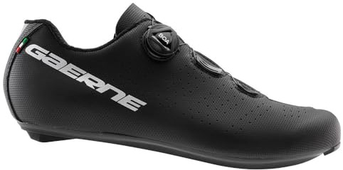 Gaerne Sprint Road Cycling Shoes - Lightweight Performance Bike Shoes with Stiff Nylon Sole, Breathable Fit & Precision Closure System for Road Cyclists - Matt Black - Size 46