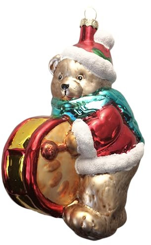 groß Teddybär Teddy Bär Weihnachtsbaumkugel Glas Christbaumschmuck Weihnachten 4