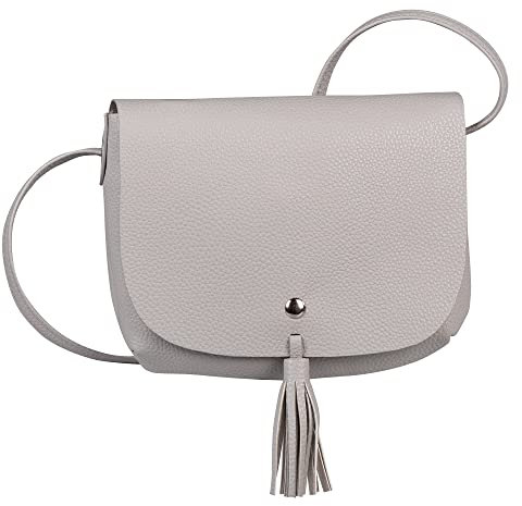 DENIM TOM TAILOR bags Ida Damen Umhängetasche Satteltasche Klein Grau