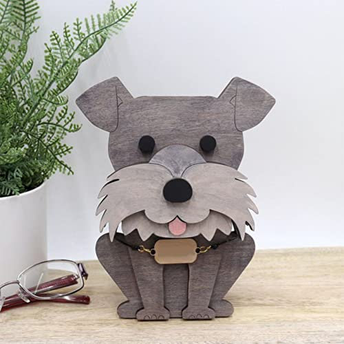 HBSGS Brillenhalter aus Holz, kreativer niedlicher Tier-Brillenhalter, handgefertigt, kreatives Sonnenbrillen-Display für Desktop-Accessoire, Heimbüro-Dekor, Geburtstag(Hund) (Hund)