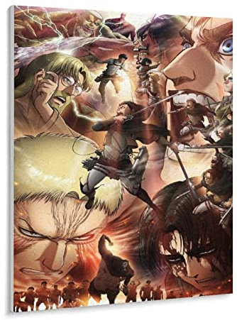 Papier Puzzle 1000 Teile Anime Attack On Titan Poster Erwachsene Kinder Spielzeug Dekompressionsspiel(38x26cm)-423