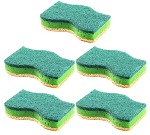 BESTonZON 5 Piezas Esponja Cepillo De Limpieza De Baño Grasa De Codo Fregadores De Cocina Estropajo Limpiador De Ollas para Fondo De Sartenes Piso Almohadilla para Fregar Sink Tina Platos
