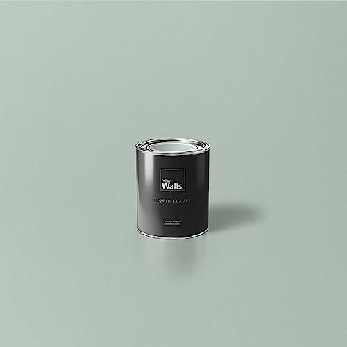 New Walls Premium Peinture murale Vert Sauge Liquid Luxury Peinture émulsion d'intérieur - 1 L