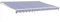 vidaXL Toldo retráctil Aluminio y Tela Azul y Blanco 4x3 m