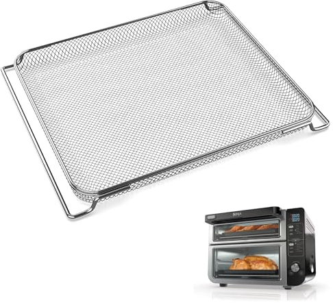 Replacement Air Fryer Basket for Ninja DCT401 DCT451 DCT402BK Double Oven, Stainless Steel Air Fryer Basket for Ninja 12-in-1 Toaster Oven, Mesh Basket for Ninja Smart Convection Oven Accessories Q