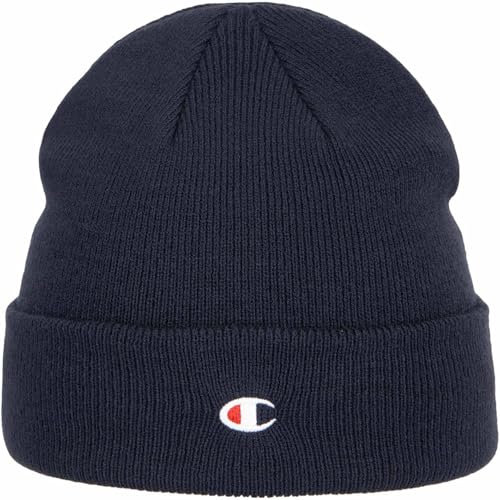 Champion Unisex Lifestyle Caps (806065) -Recycled Acrylic Knitted Yarn Embroiedered C-Logo Beanie-Mütze, Blau (BS501), One Size