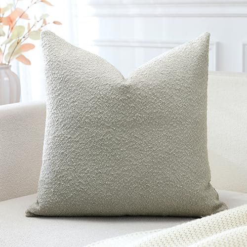Artscope 1er Set Boucle-Kissenbezügen Wurfkissenbezug Moderne Dekokissen Kissenhülle Set Kissen Fall für Sofa Auto Schlafzimmer Zuhause Dekor 45x45cm, Wolkengrau