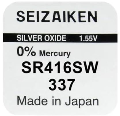 Generic 2 x Seiko Watch Battery 337 SR416SW Seiko Watch Battery Button Battery Made in Japan