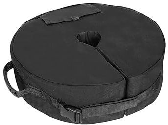 Samuel ALEXANDER 40kg Black Heavy Duty Round Garden Patio Parasol Umbrella Refillable Base Weight Bag