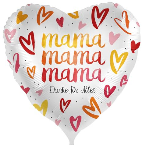 Folienballon Herzballon Mama Mama Mama Danke für Alles ca. 43 cm - 81229