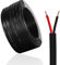 Qiping 2×0,5mm² Filo 2 Conduttori Piatto Cavo 5M 12V/24V Rosso/Nero Elettrico per Barche/Automobilistiche/LED Lampadine