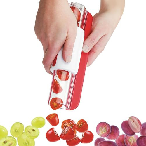 Coupe fruit, coupe tomate,Trancheuse à fruits pour tomates, raisins, cerises, fraises, Facile à réaliser salade pour fruits et légumes