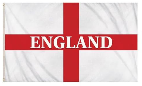 Drapeau de la Croix de St George avec Angleterre (1,5 x 0,9 m) Polyester Double Couture Œillets métalliques