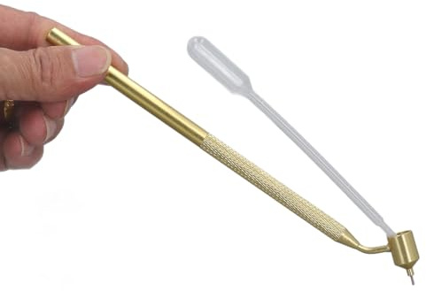 KKPLZZ Fine Line Paint Pen Slanting Fluid Writer Detailing Painting Applicator for Rock Chip Scratch Repair with Dropper (0.3mm)