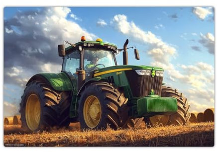Schreibtischunterlage abwischbar für Kinder – Traktor Landwirtschaft – 60 x 40 cm – aus hochwertigem Vinyl - Made in Germany