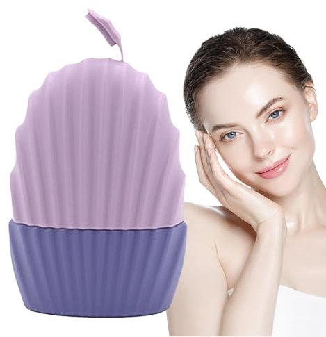 Teksome Rouleau à glace en silicone, rouleau à glace en silicone | Support de cube de massage pour les yeux en forme de coquille - Sacs pour les yeux De-Puff, rouleau de glaçons, masseur, moule à