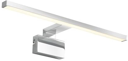 Nordlux Marlee 50 3000K LED Wandleuchte – Chrom, IP44, 800 Lumen, 25000 Stunden Lebensdauer – Badezimmerleuchte, für Spiegel & Wandmontage, inkl. 3 Montagemöglichkeiten, RA90, 8.9W