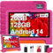 ZIOVO Tablette 10 Pouces Android 14 Tablette Enfants,20Go RAM+128Go ROM(TF 1To),Widevine L1，WiFi 6 Tablette,Octa-cœur, 6000mAh | 5+8MP | BT 5.0 | Contrôle Parental Tablettes avec EVA Cas-Rose