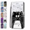 Handyhülle für Samsung Galaxy A55 5G Hülle Leder Muster Motiv Tasche Etui Klapphülle mit Kartenfach Brieftasche Cover Flip Case Mädchen Jungen - Marmor-Katze