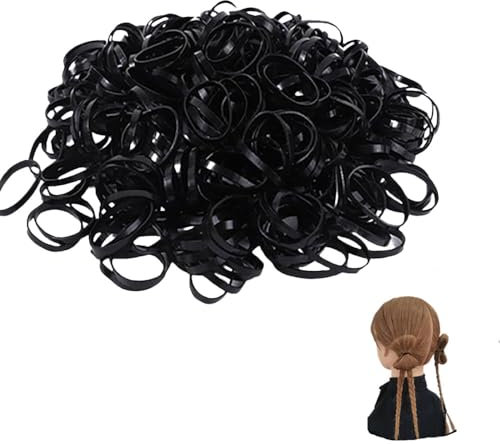 2500 STÜCKE Elastische Haargummis, Haltbare Mini Haarbänder Gummibänder aus Weichem Gummi für Haar Zöpfen Hochzeitsfrisur, Kleine Dreadlocks und Mehr