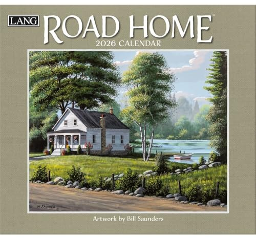 Lang Companies, Road Home 2026 Wandkalender von Bill Saunders, 34 x 30 cm, 12-Monatskalender mit gehefteter Bindung