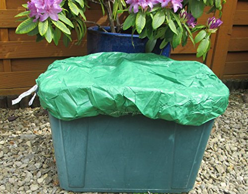 Recycling Bin Cover, Pack of 3, Green, Waterproof Protection for Council Bins