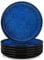 vancasso Série STARRY Lot de 6 Assiettes Plates en Grès 26 cm - Va au Micro-Ondes, Four et Lave-Vaisselle - Bleu Émaillé, Design Élégant et Résistant