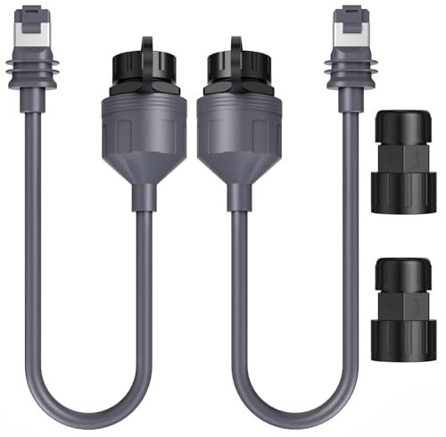 SURVADV Starlink Ethernet Adapter Gen 3/Mini, Waterproof Starlink Mini Ethernet Cable Extension to RJ45 Coupler for Starlink Standard Dishy and Router, Ideal for Indoor and Outdoor Use (2 Pack)