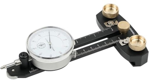 TOOLCOOL Table Saw Alignment Gauge Calibrator Dial Indicator Thin Rip Jig Table Saw Jig Guide Woodworking Tool Table Saw Accessories for U Slot Track