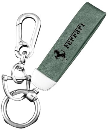 QWZWFC88 Portachiavi Auto per Ferrari, Sicuro Resiste Leggero Portachiavi per Uomini e Donne Accessori Auto,Green