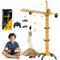 JONRRYIN Ferngesteuerte Turmkran 138 cm Höhe, 2,4 Hz 6 Kanäle RC Kran, 680 Grad Rotation Ferngesteuerte Baukran Tower Crane mit Lichter für Kinder
