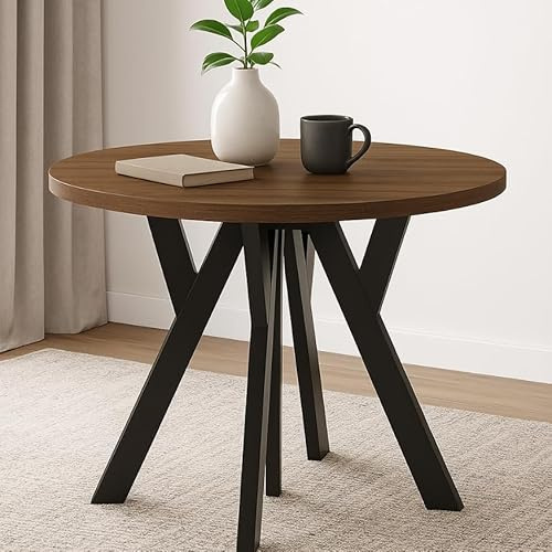 Dekori Möbel Table ronde extensible Pero Franklin Noyer, diamètres de 90 cm à 200 cm (Franklin Noyer, 110/210 cm, Noir)