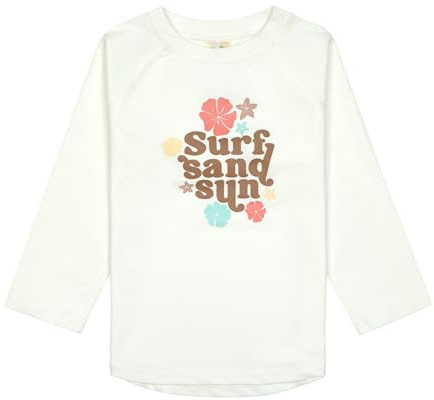 LÄSSIG Splash & Fun Baby und Kind Langarm Badeshirt Schwimmshirt Rashguard mit UV-Schutz - Camper sea Salt, 6 Jahre, Größe 116