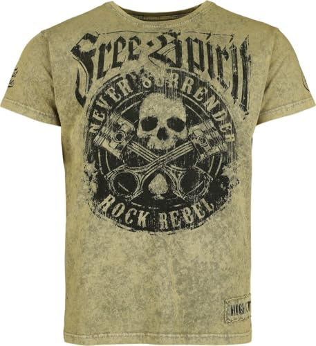 Rock Rebel by EMP Herren T-Shirt Free Spirit T-Shirt gelb