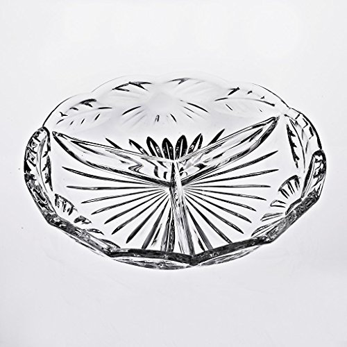 CRISTALICA Kabarett Konfektplatte Knabberteller Gianna Transparent D 17,5 cm Kristall