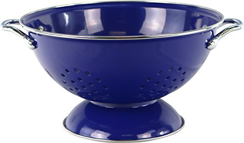 Reston Lloyd 80705 Powder Coated Enamel 3 Quart Colander, Alloy Steel, Indigo