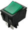 Electro dh 11.405.IL/NV - Interruptor basculante bipolar luminoso empotrable, con tecla de color Verde