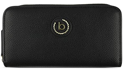 bugatti Passione Lange Geldbörse für Damen mit Reißverschluss – für Damen – Querformat, Schwarz, L, Klassisch