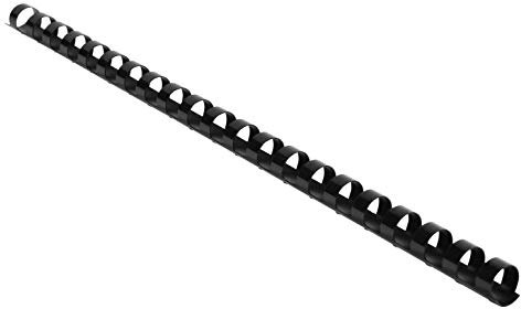 Exacompta - Réf. 75401E - Boîte de 100 reliures spirales en PVC noir 12 mm - permet de relier 65 à 90 feuilles de 80g format A4 ou A3 paysage - convient pour tout type de machine à relier à anneaux