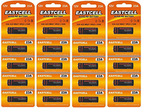 20 x 23A 12V Batterien MN21, 23A, V23GA, L1028, A23 10 x 23A 12V, für Garagentor, Fernbedienung, 20 Stück, EINWEG