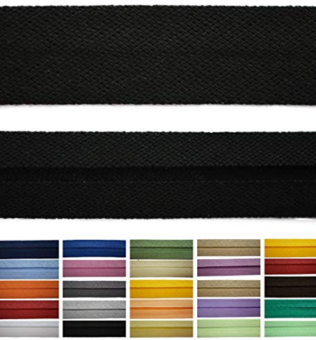 Baumwoll Schrägband 9mm breit Textilband Blende in 24 Farben