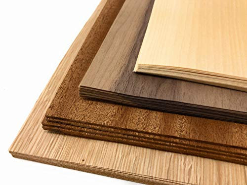 Bastelset Holz Nussbaum Eiche Mahagoni Ahorn, Gesamt: 2,6qm; Furnier geeignet für: Modellbau, Ausbesserungsarbeiten, Fotografie, Geschenk, Restauration, DIY, basteln, Intarsien, Schmuck